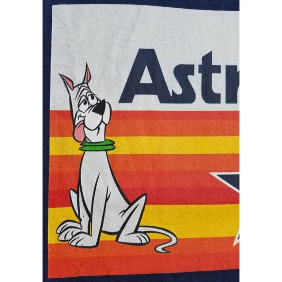 Astro Dog Graphic Houston Astros Gildan Short Sleeve Blue Tee Shirt Men's 5XL - Picture 4 of 16